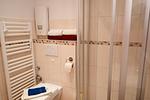 Erleben Sie Entspannung in diesem stilvollen Badezimmer mit Dusche. - Berliner Hof App. 111 - Top-Hundeurlaub