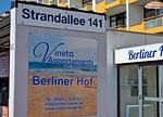Eingang zum Büro im Berliner Hof - Fewo Sonnensee II Haffkrug Aalweg 28 - Top-Hundeurlaub