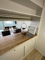 Moderne Küche mit Holzarbeitsplatte - Ferienpark App. 595/5  - Sierksdorf - Top-Hundeurlaub