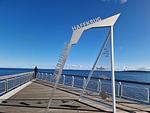 Hafenbrücke mit Wasserblick - Nautica App A6, Strandallee 65 Haffkrug - Top-Hundeurlaub