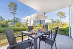 Terrasse - Ferienwohnung Haffmuschel mit Terrasse, Sauna- & Freizeitbereich - Top-Hundeurlaub