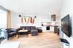 Blick in den Wohnbereich - Wohnung 01 - Top-Hundeurlaub