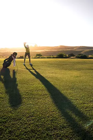 Golfen mit Hund